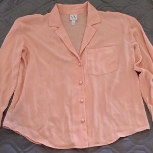 Worthington Light Peach Button-Down Shirt